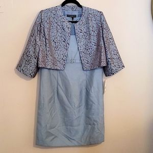 Jessica Howard two piece blue grey cocktail/evening dress - never worn. Size 14.